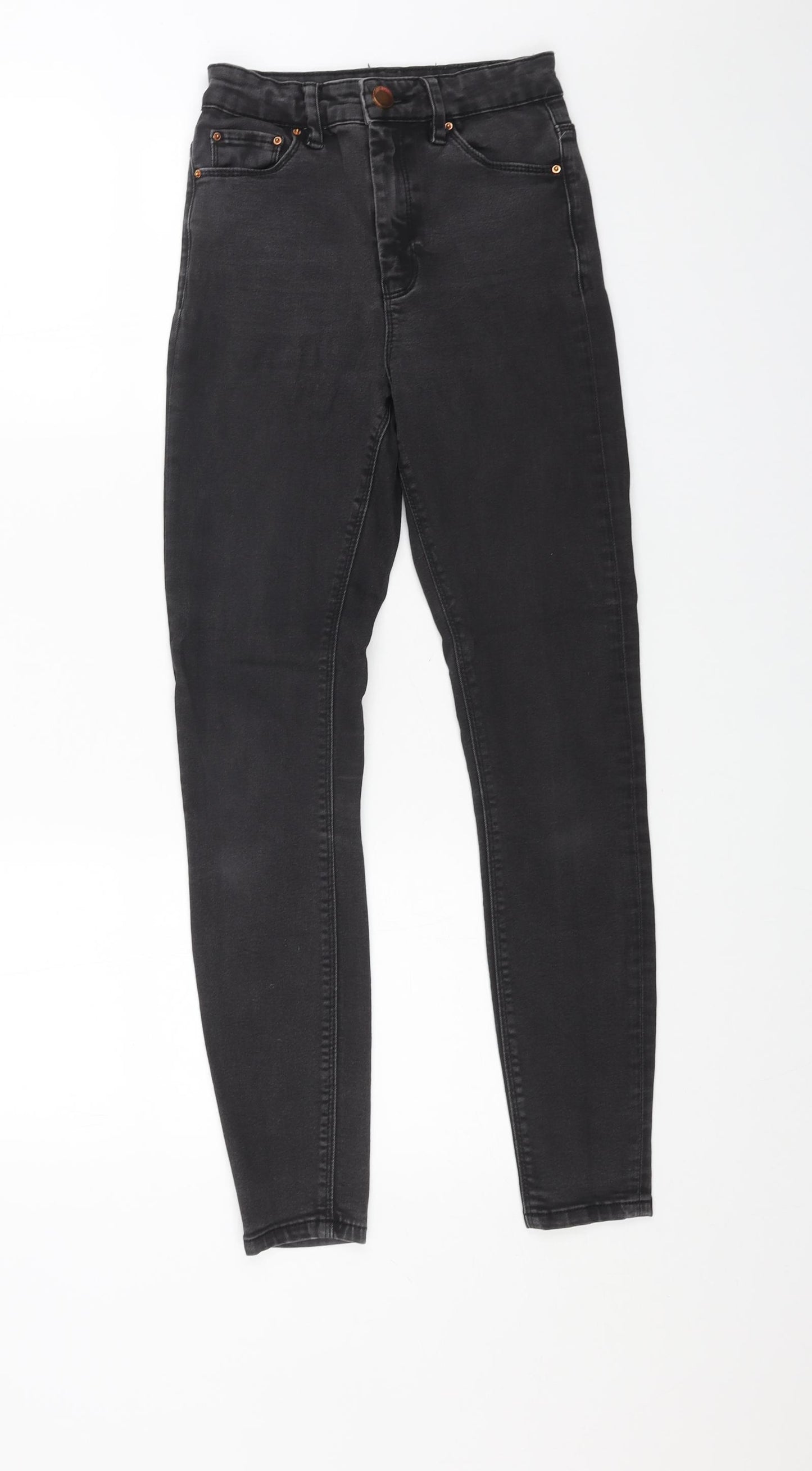 ASOS Womens Black Cotton Skinny Jeans Size 25 in L32 in Regular Button