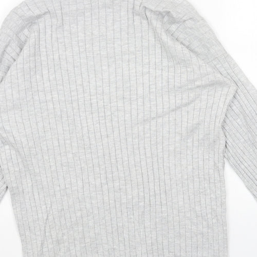 F&F Womens Grey Boat Neck Cotton Pullover Jumper Size 8