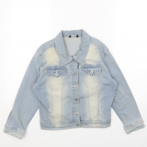 Select Womens Blue Jacket Size 10 Button