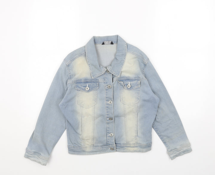 Select Womens Blue Jacket Size 10 Button