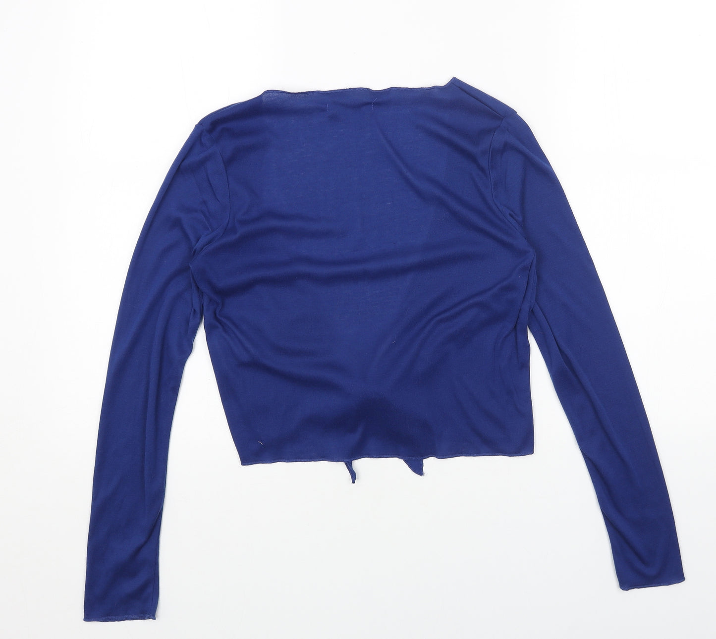 Original Womens Blue Cotton Wrap T-Shirt Size 10 V-Neck