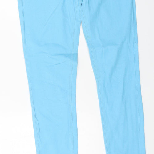 Snake Eyes Womens Blue Cotton Skinny Jeans Size 10 L31 in Regular Button