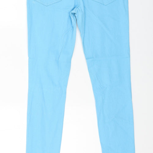 Snake Eyes Womens Blue Cotton Skinny Jeans Size 10 L31 in Regular Button