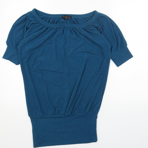 Twenty One Womens Blue Boat Neck Acrylic Pullover Jumper Size M