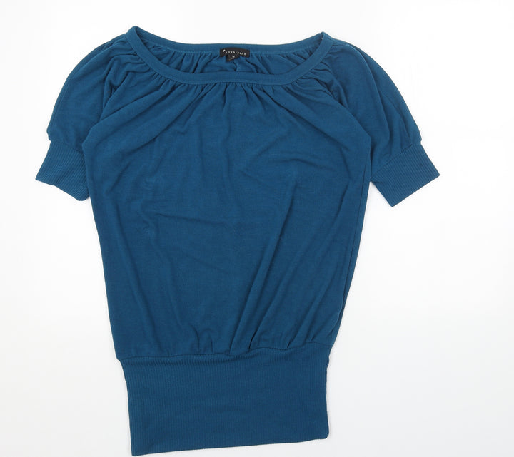 Twenty One Womens Blue Boat Neck Acrylic Pullover Jumper Size M