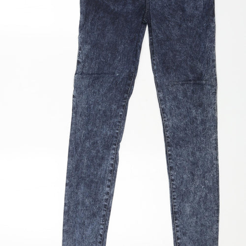 Denim & Co Womens Blue Cotton Skinny Jeans Size 10 L31 in Regular Button