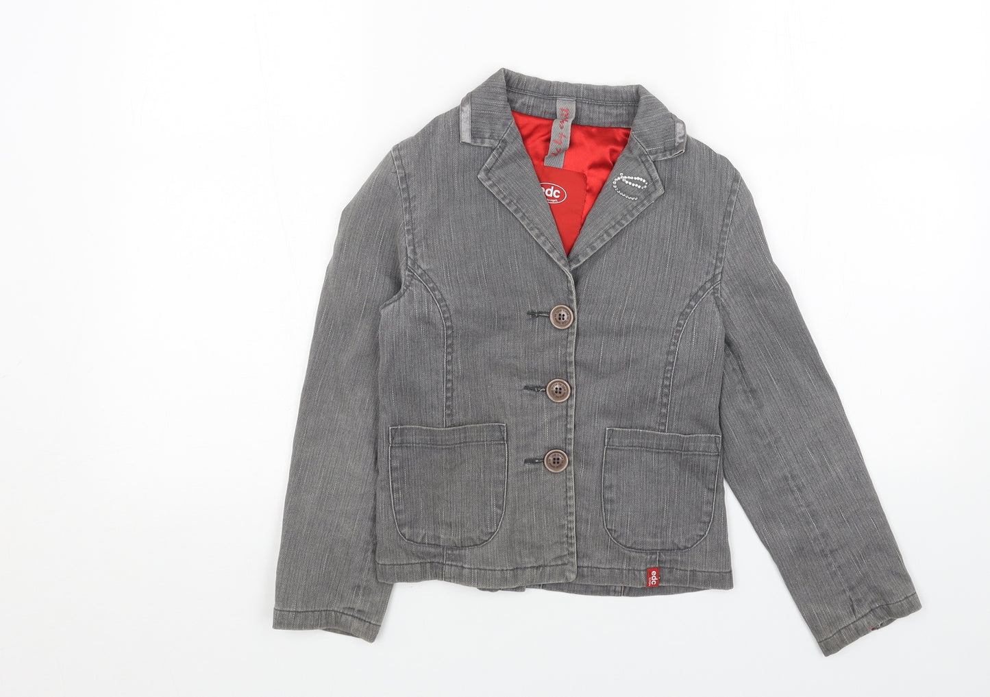 EDC Womens Grey Jacket Blazer Size XS Button