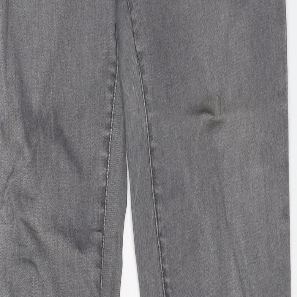 Denim & Co. Womens Grey Cotton Skinny Jeans Size 8 L32 in Regular Button