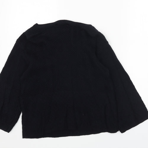 New Look Womens Blue Boat Neck Acrylic Pullover Jumper Size 8