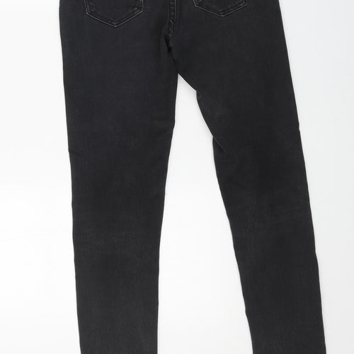TEMT Womens Black Cotton Skinny Jeans Size 8 L31 in Regular Button