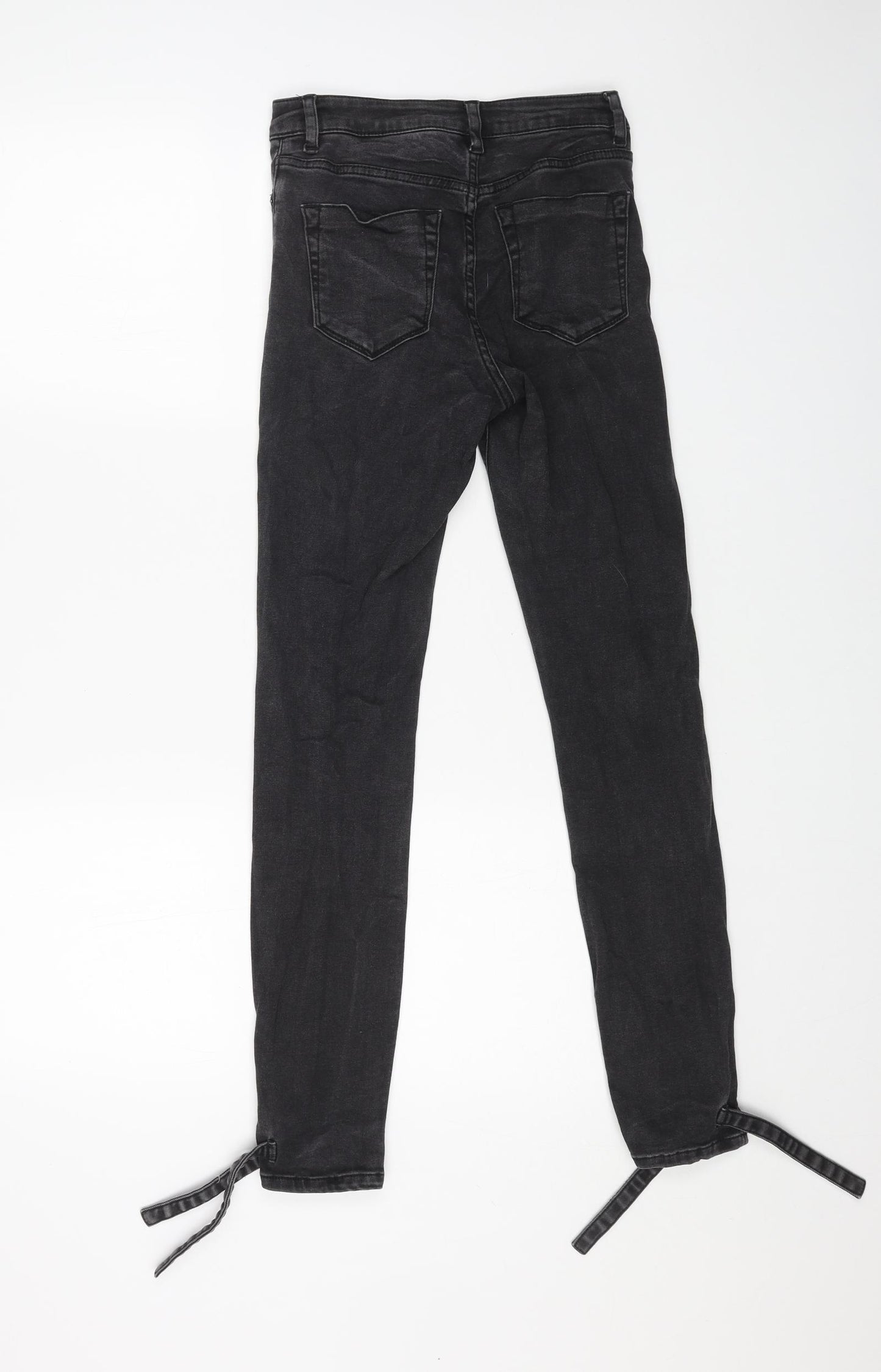 ASOS Womens Grey Cotton Skinny Jeans Size 26 L32 in Regular Button