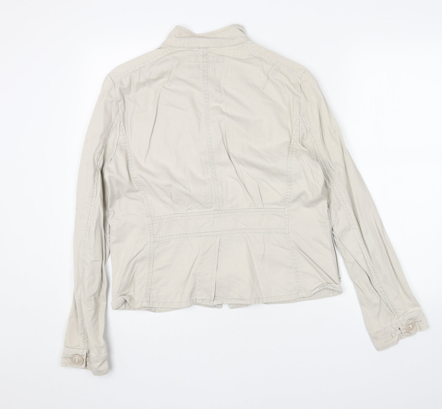 French Connection Womens Beige Jacket Size 14 Button