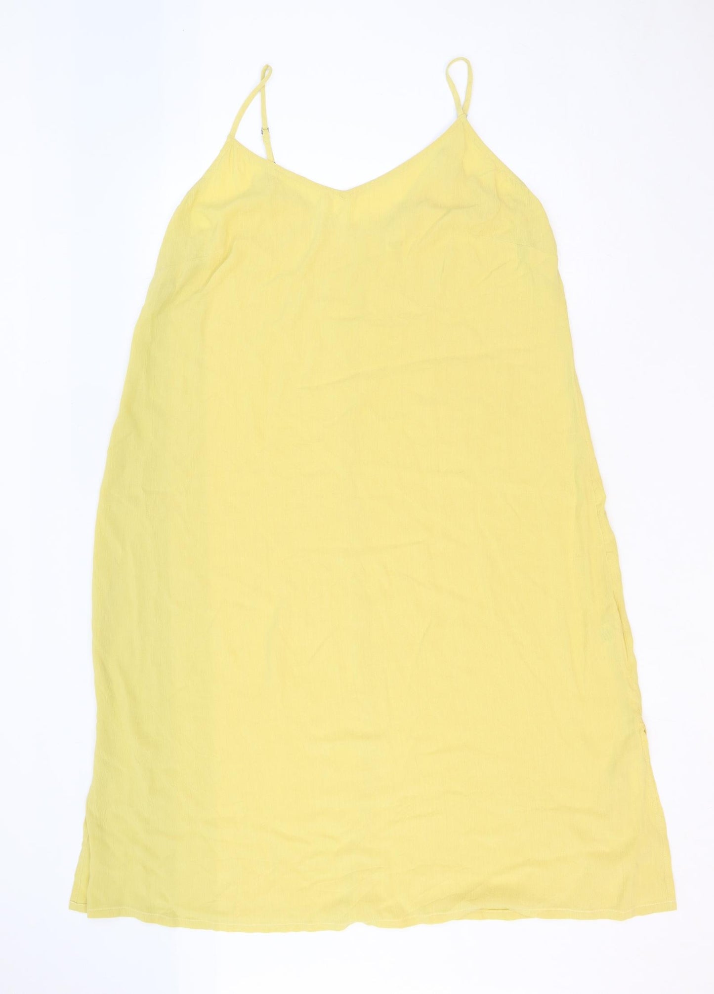 Preworn Womens White Viscose Trapeze & Swing Size 16 V-Neck Pullover