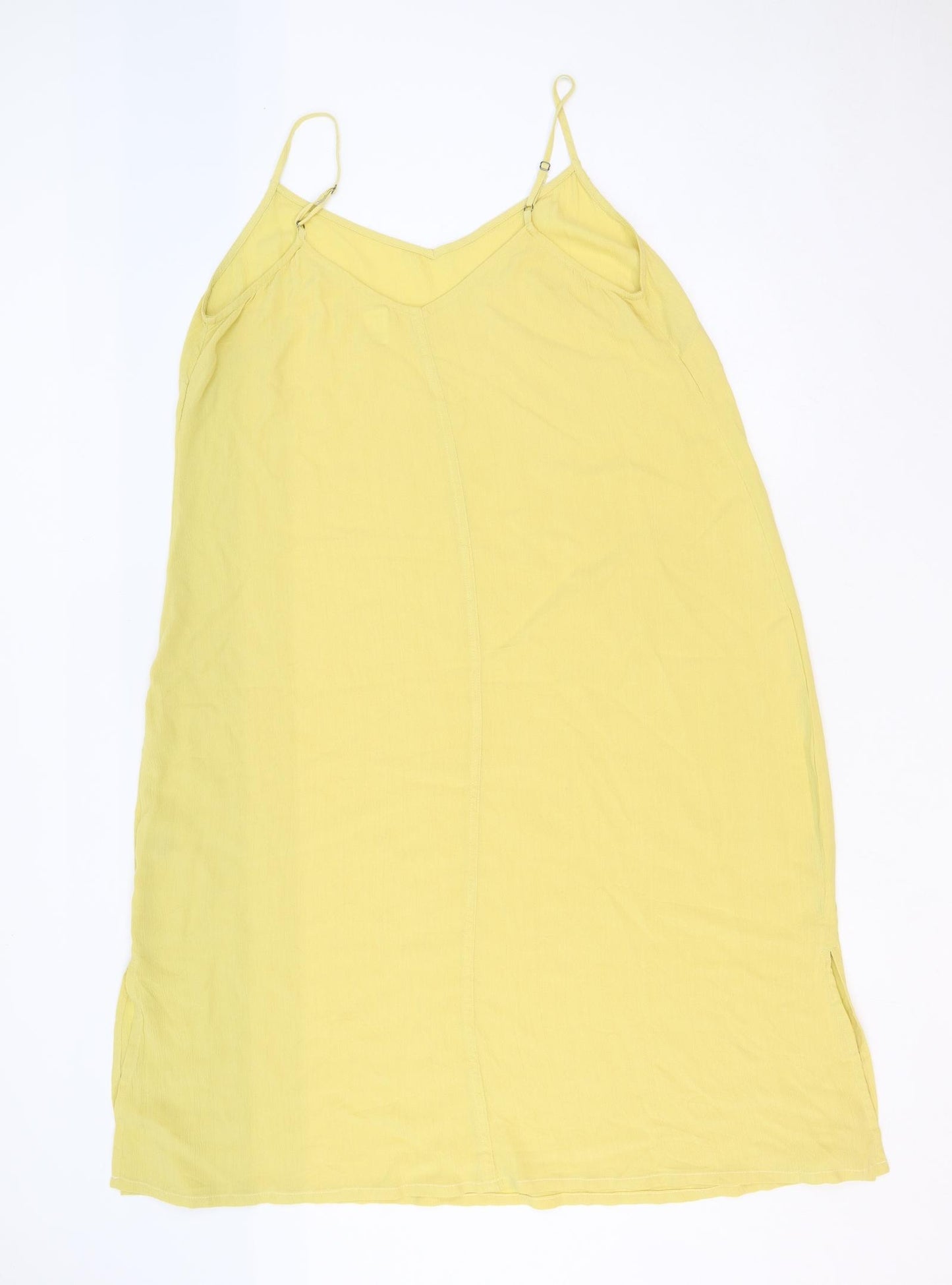 Preworn Womens White Viscose Trapeze & Swing Size 16 V-Neck Pullover