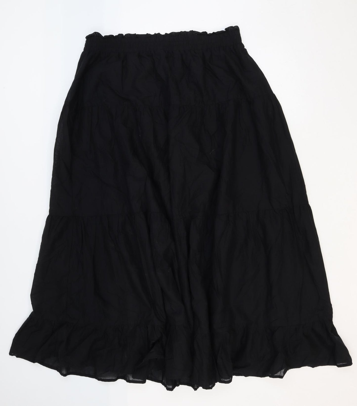 Marks and Spencer Womens Black Polyester Swing Skirt Size 20 Tie