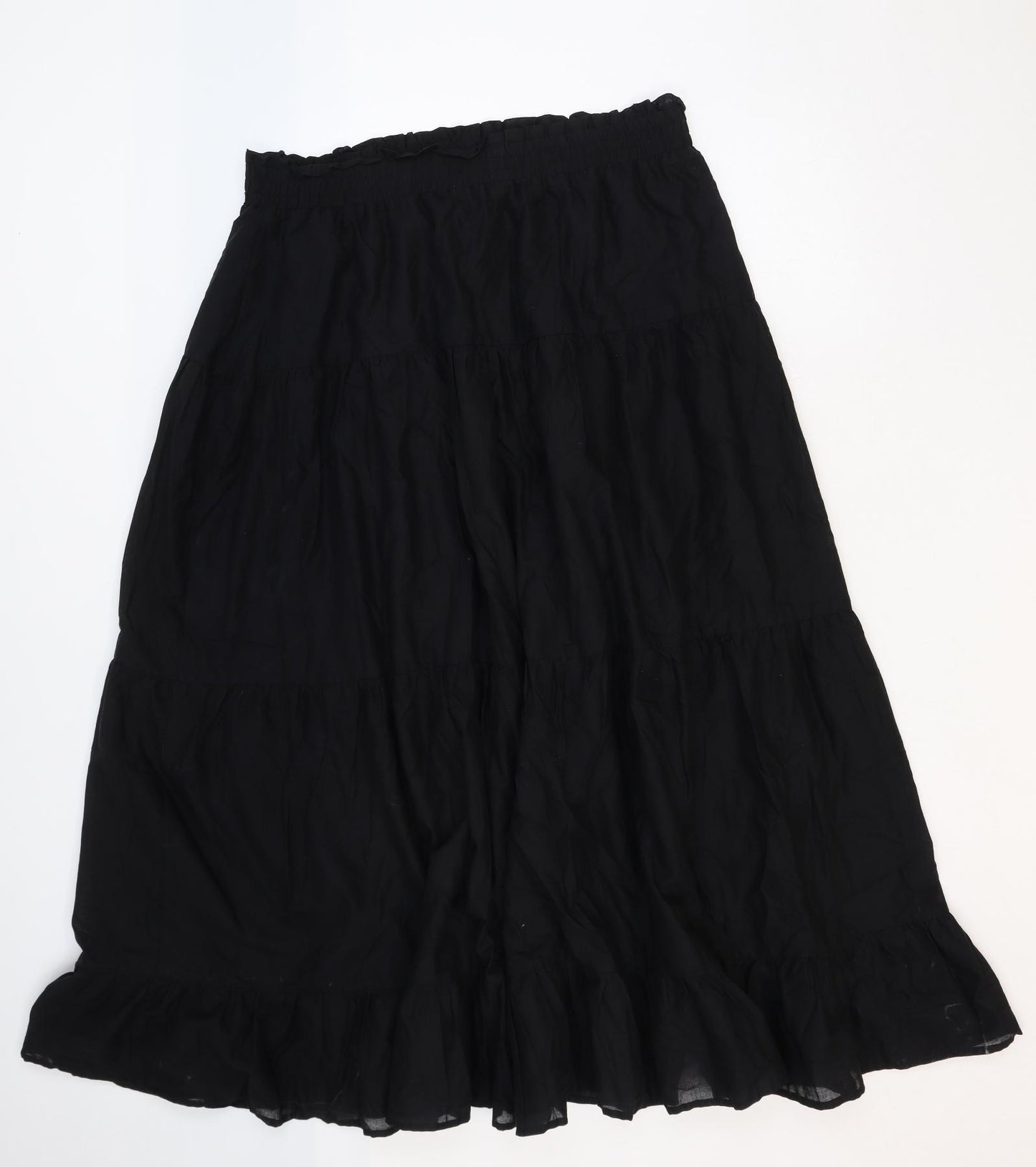 Marks and Spencer Womens Black Polyester Swing Skirt Size 20 Tie