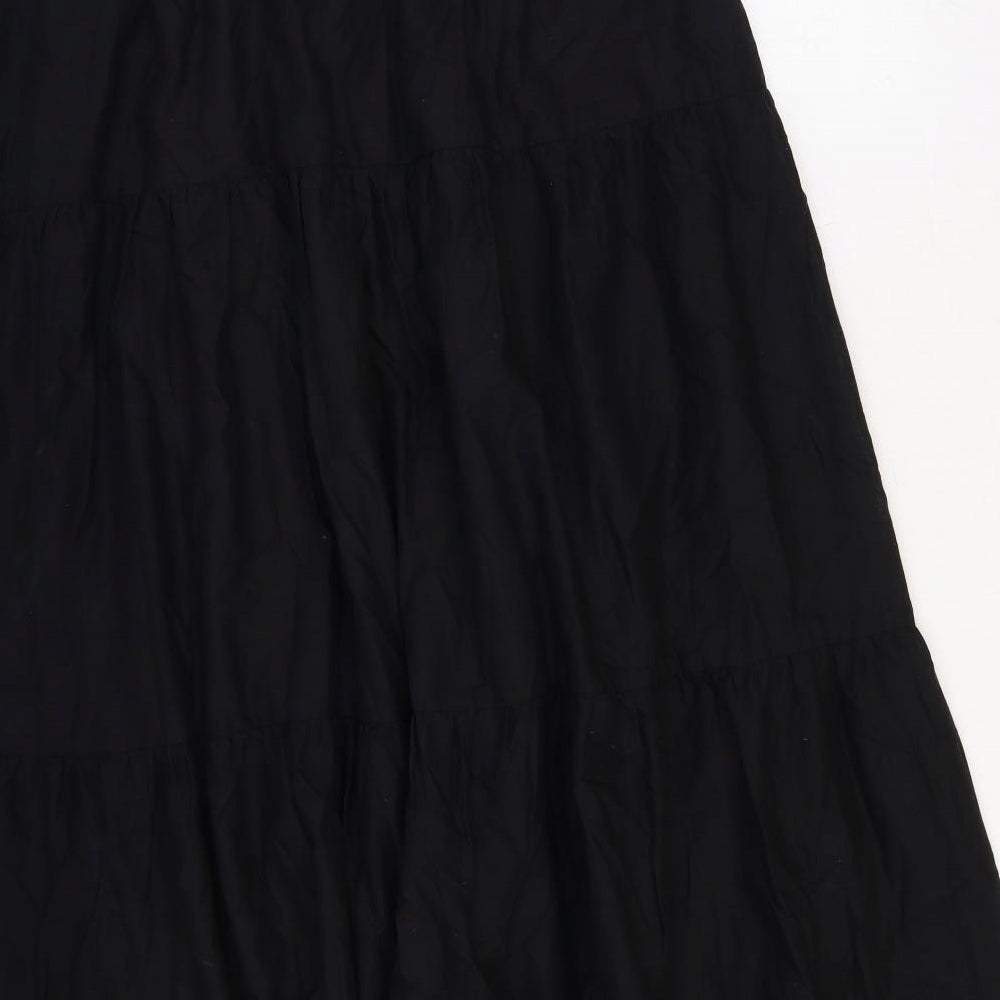 Marks and Spencer Womens Black Polyester Swing Skirt Size 20 Tie