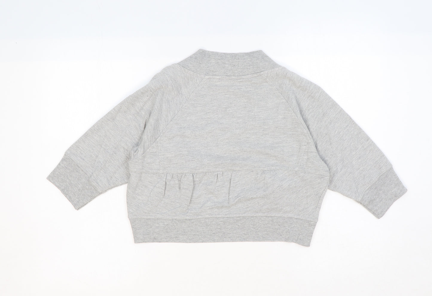 Pineapple Womens Grey V-Neck Cotton Shrug Jumper Size 12