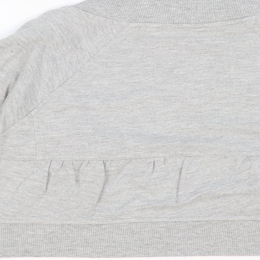 Pineapple Womens Grey V-Neck Cotton Shrug Jumper Size 12