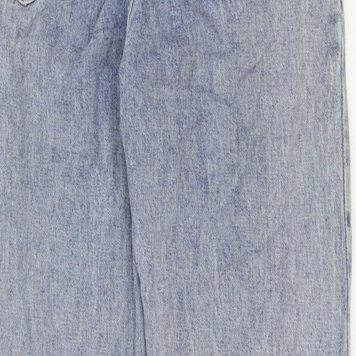 SheIn Womens Blue Cotton Straight Jeans Size 2XS Regular Zip