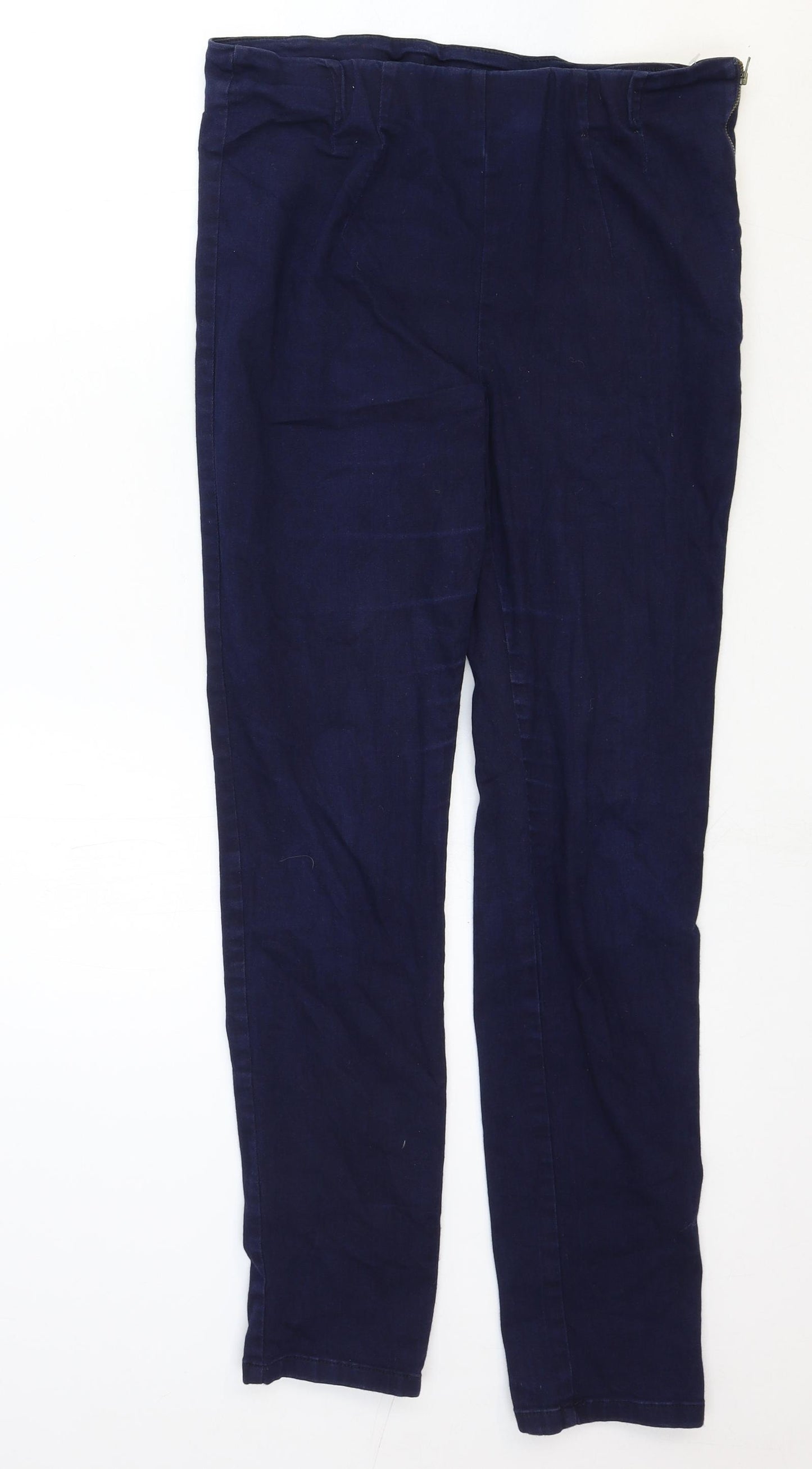 Phase Eight Womens Blue Cotton Jegging Jeans Size 16 Regular Zip