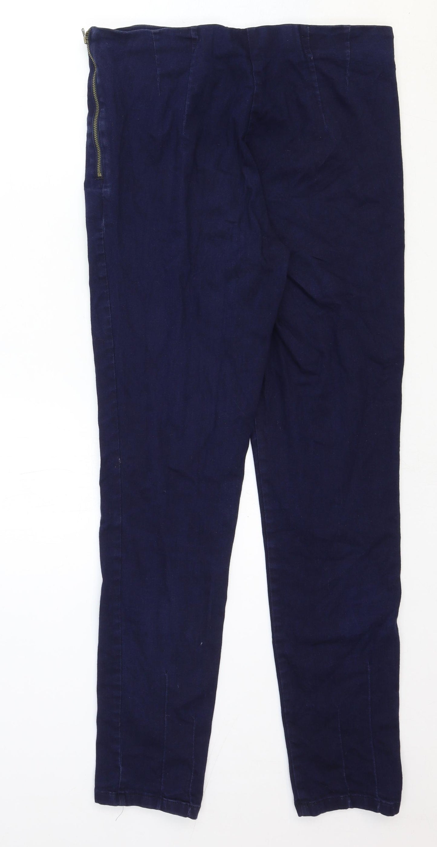 Phase Eight Womens Blue Cotton Jegging Jeans Size 16 Regular Zip