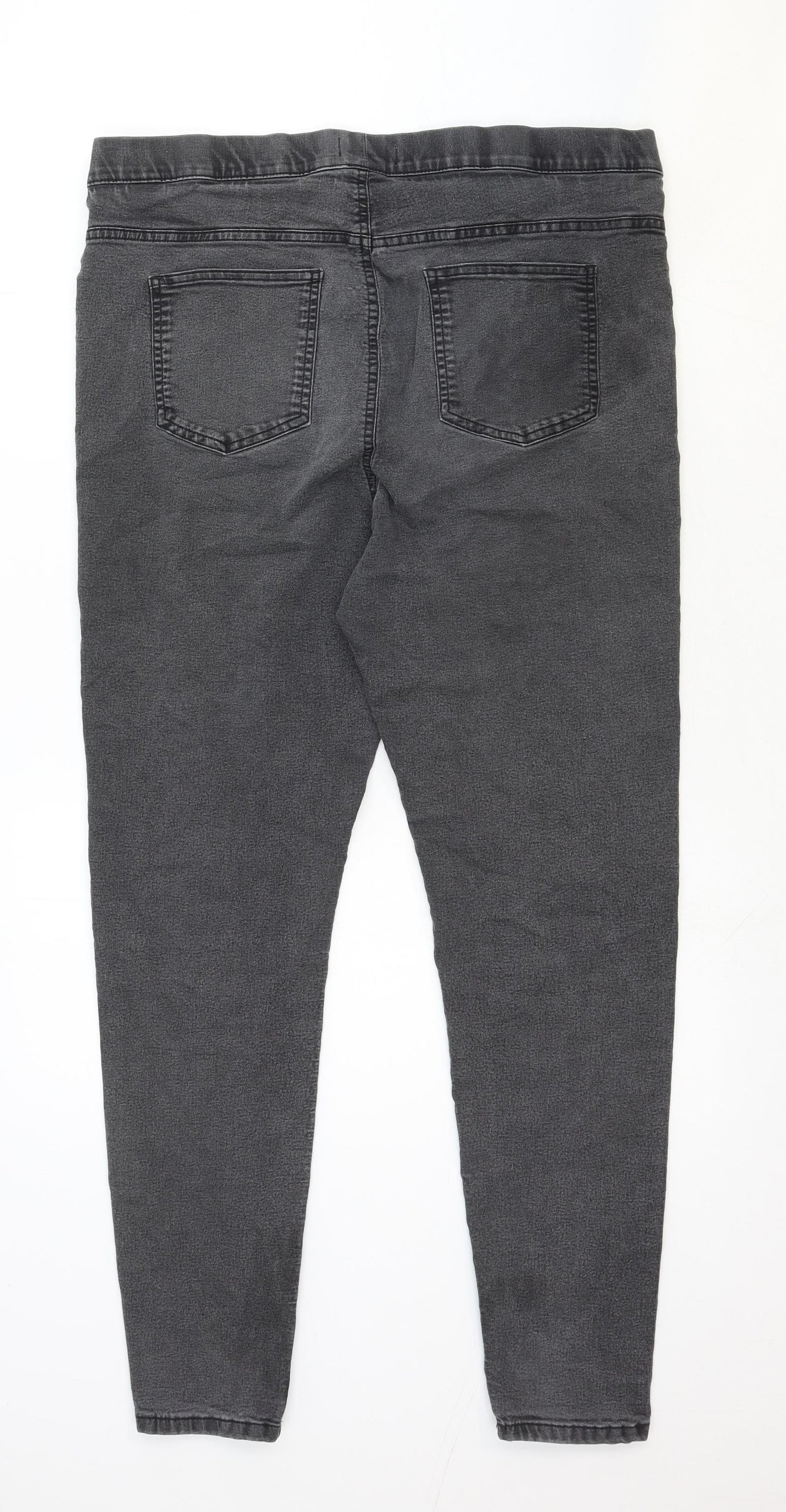 Marks and Spencer Womens Grey Cotton Jegging Jeans Size 18 Regular