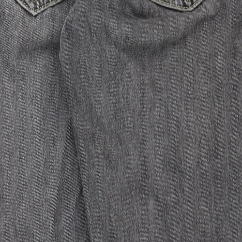 Topshop Womens Grey Cotton Straight Jeans Size 24 in Regular Zip