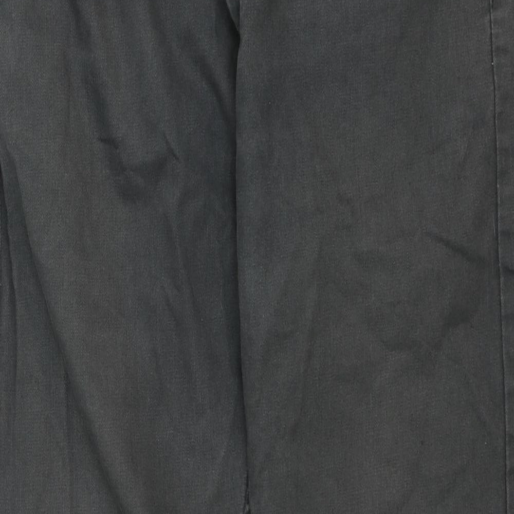 Levi Mens Grey Cotton Straight Jeans Size 34 in Regular Zip