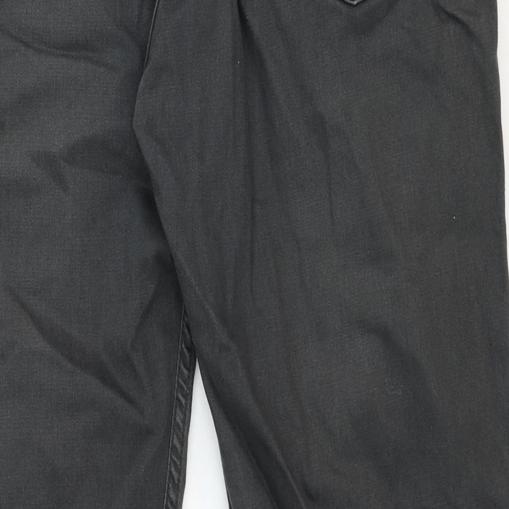Levi Mens Grey Cotton Straight Jeans Size 34 in Regular Zip