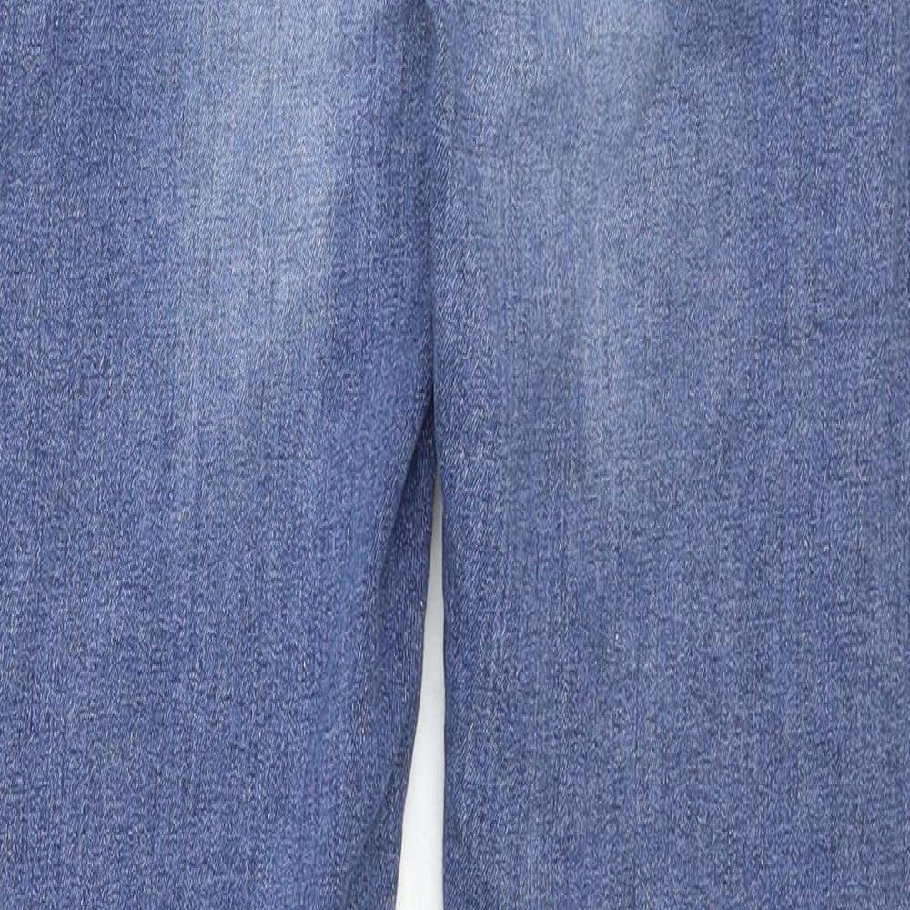 Boohoo Mens Blue Cotton Skinny Jeans Size 32 in Regular Zip