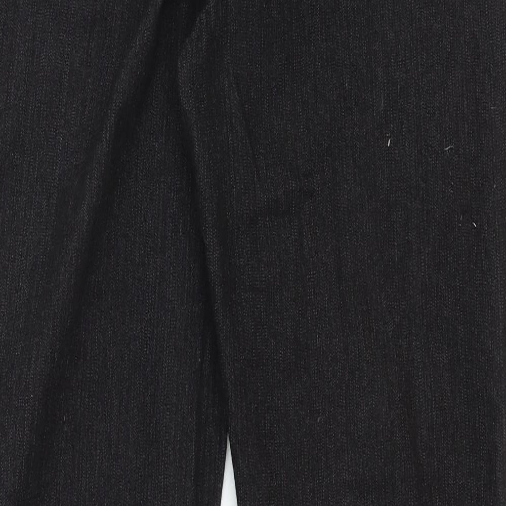 Debenhams Womens Black Cotton Bootcut Jeans Size 12 Regular Zip