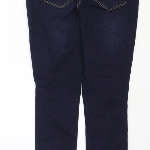 TU Womens Blue Cotton Skinny Jeans Size 12 Regular Zip