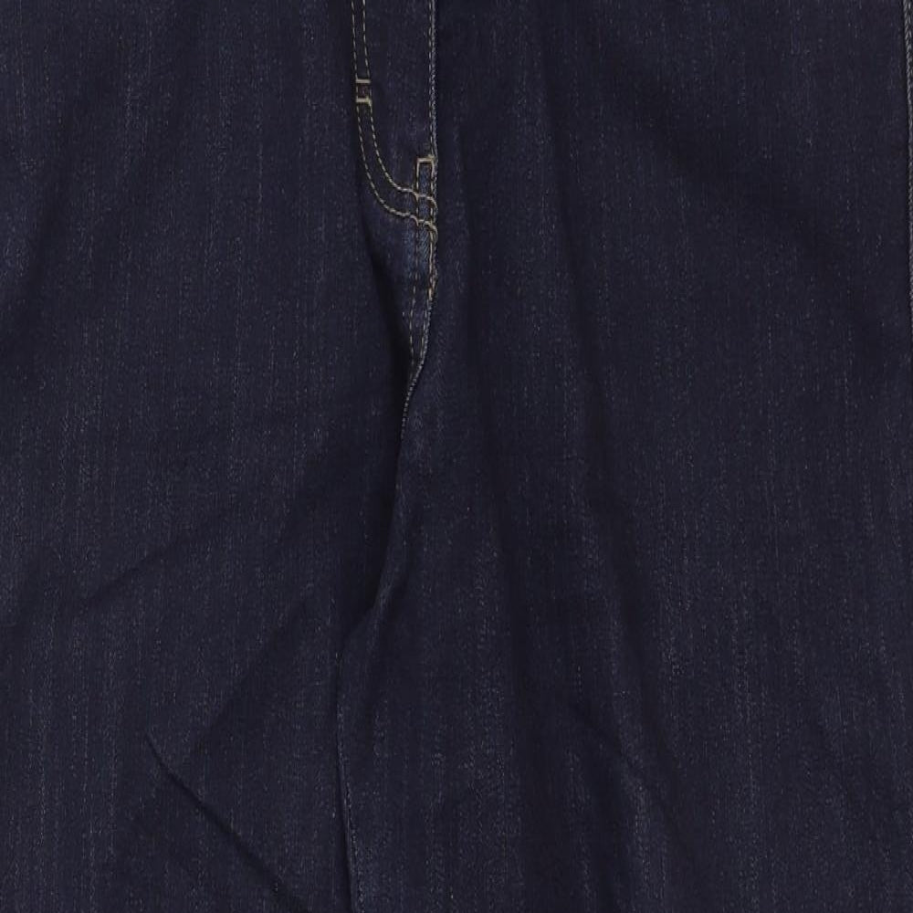 TU Womens Blue Cotton Straight Jeans Size 32 in Regular Zip