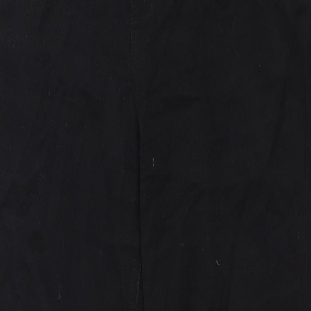 Per Una Womens Black Cotton Straight Jeans Size 32 in Regular Zip