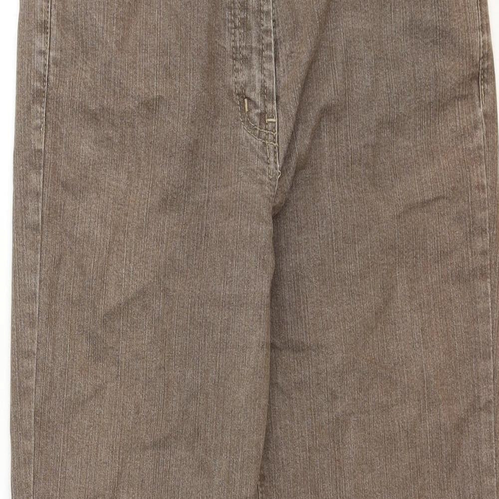 Principles Womens Brown Cotton Bootcut Jeans Size 30 in Regular Zip