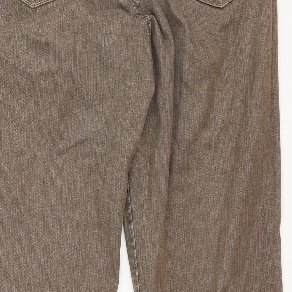 Principles Womens Brown Cotton Bootcut Jeans Size 30 in Regular Zip