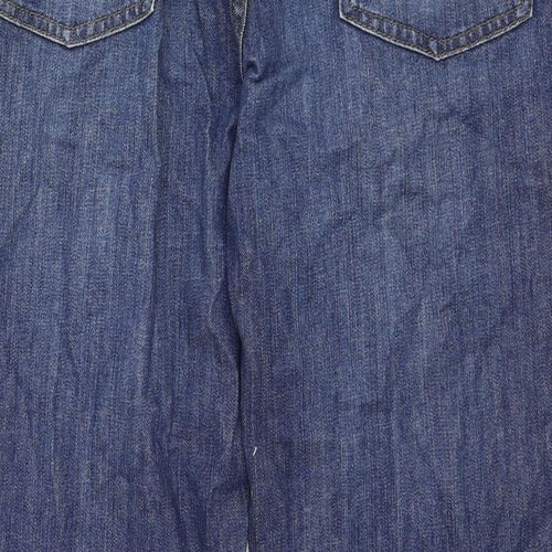 BRAX Mens Blue Cotton Straight Jeans Size 32 in Regular Zip