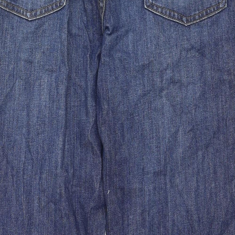 BRAX Mens Blue Cotton Straight Jeans Size 32 in Regular Zip