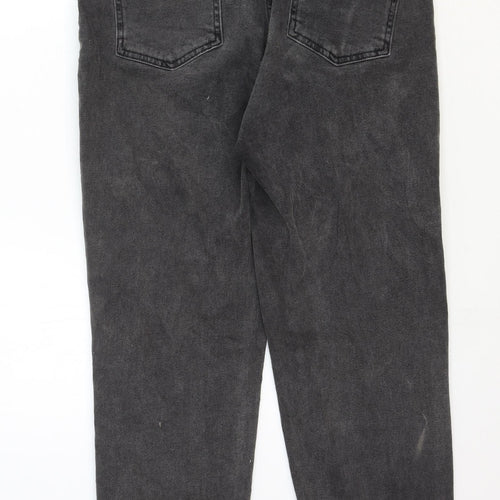ASOS Womens Black Cotton Straight Jeans Size 34 in Regular Zip