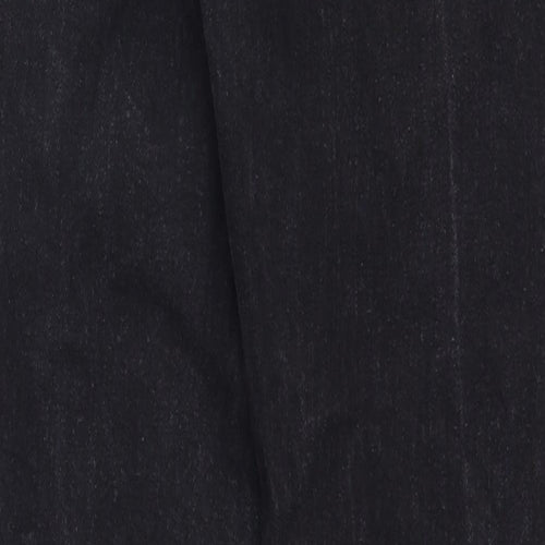 Denim & Co. Womens Black Cotton Straight Jeans Size 30 Regular Zip