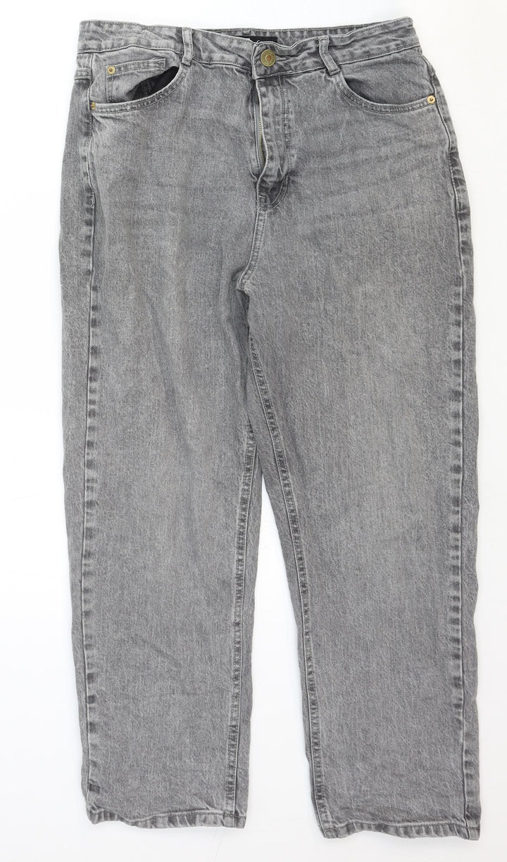 George Womens Green Cotton Straight Jeans Size 30 in Regular Zip