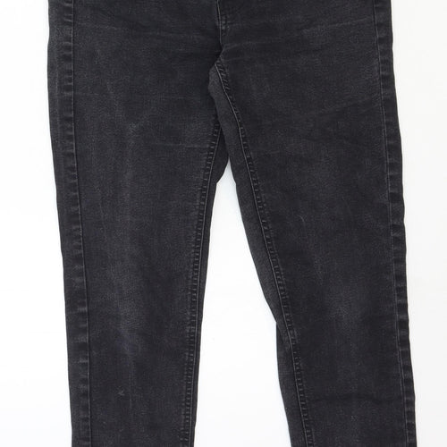 Avenue Denim Womens Black Cotton Skinny Jeans Size 10 Regular Zip