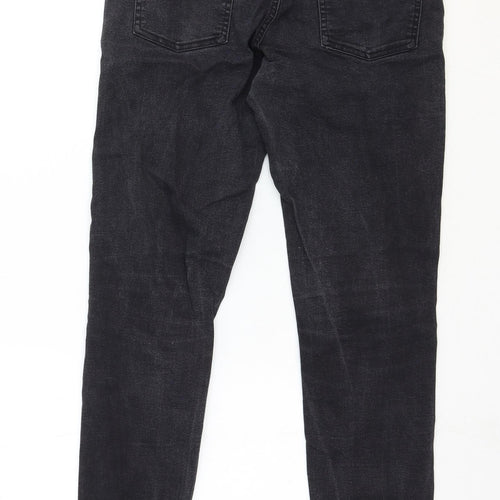 Avenue Denim Womens Black Cotton Skinny Jeans Size 10 Regular Zip