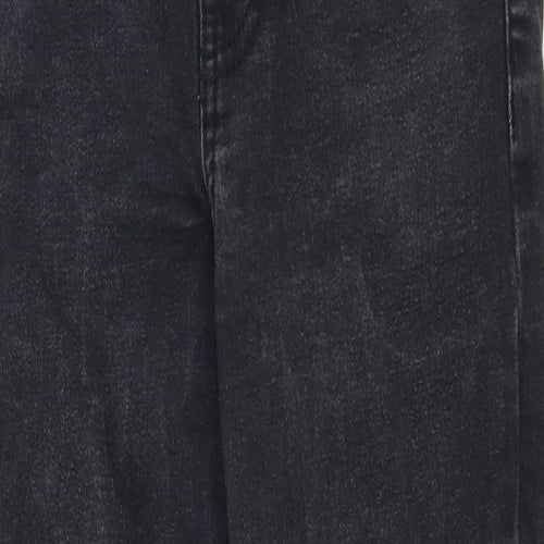 Topshop Womens Black Cotton Skinny Jeans Size 25 in Regular Zip