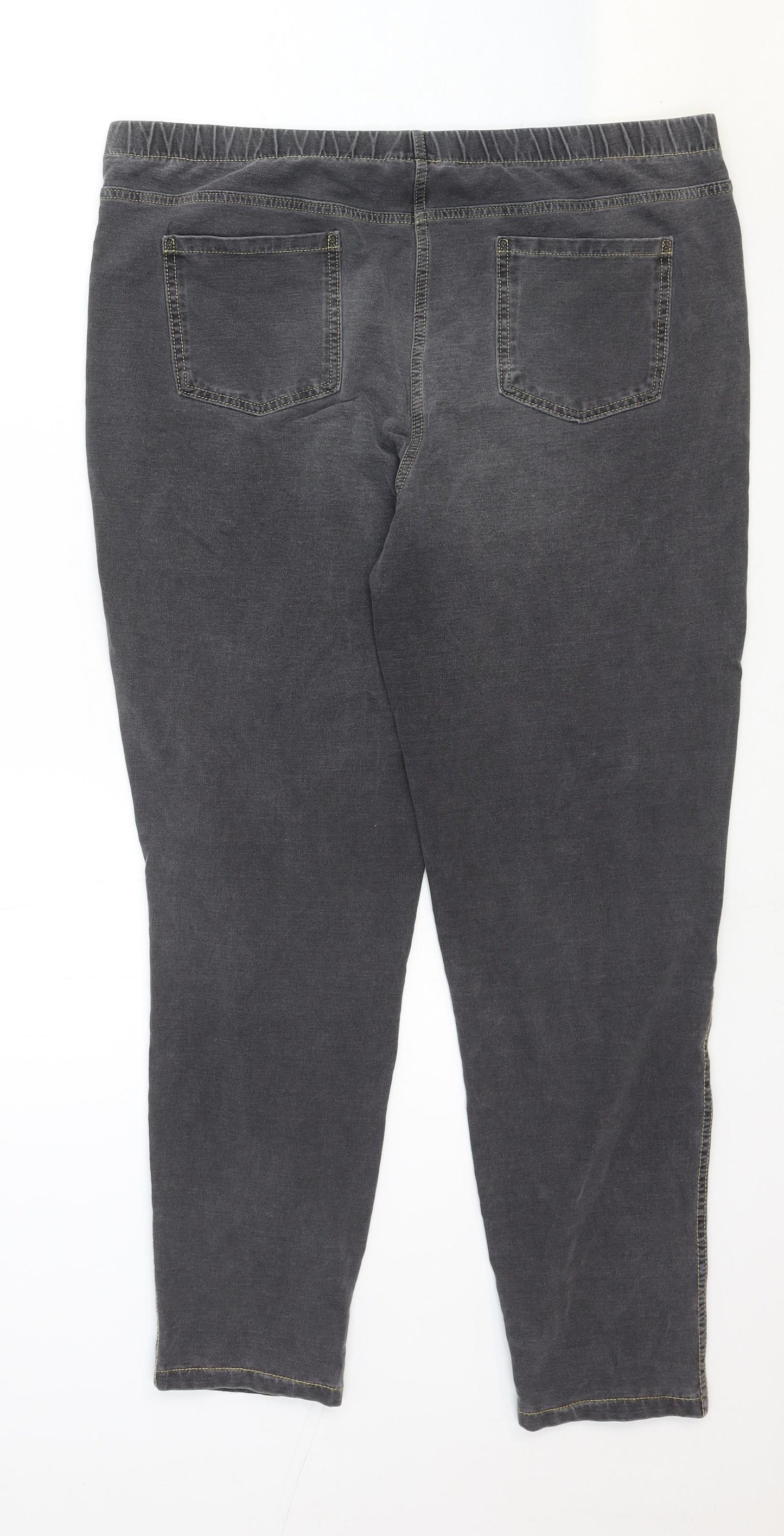 NEXT Womens Grey Cotton Skinny Jeans Size 18 Regular