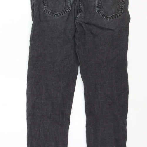 Hoxton Denim Mens Black Cotton Straight Jeans Size 32 in Regular Zip