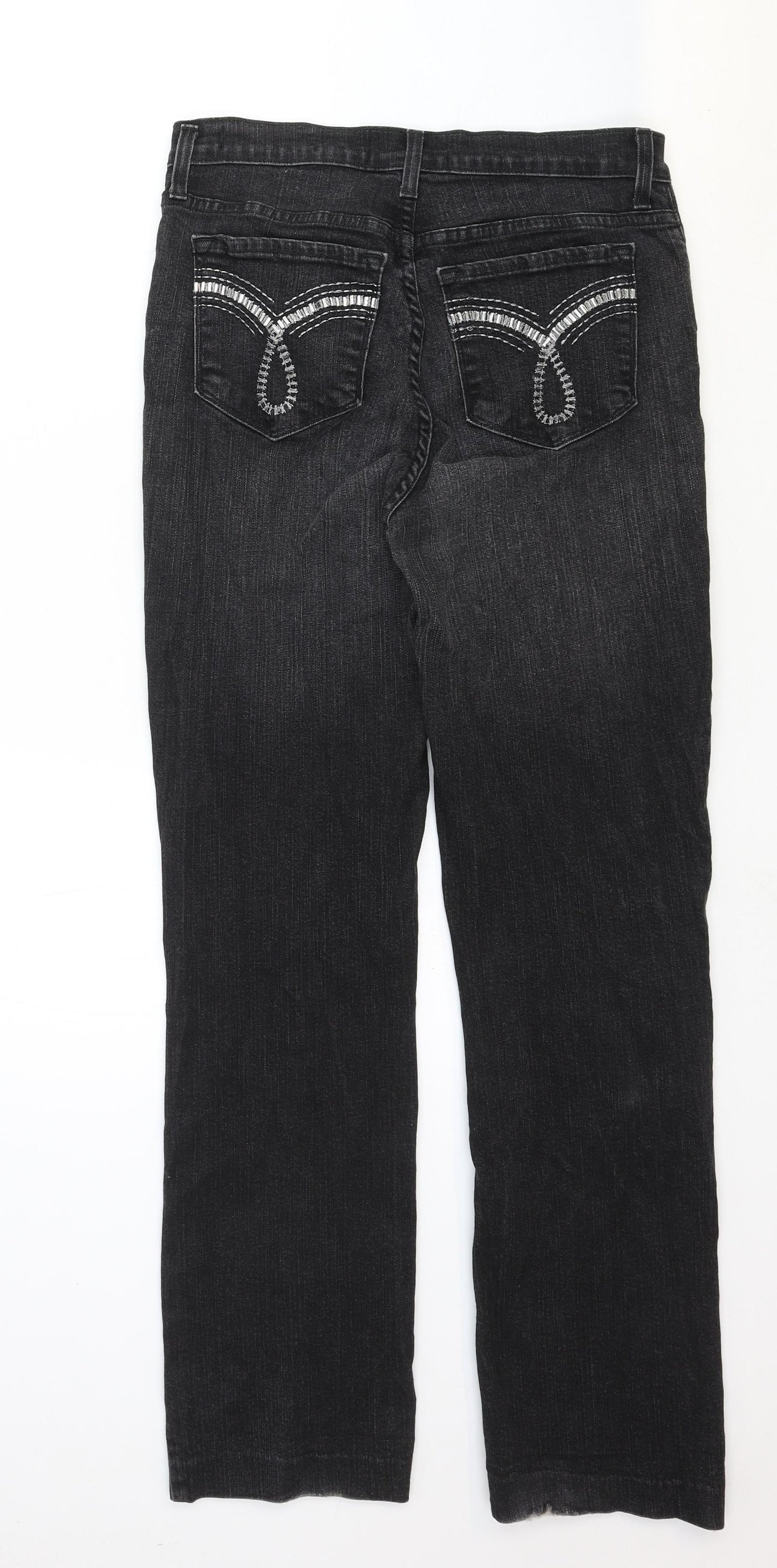 Not Your Daughter's Jeans Womens Black Cotton Straight Jeans Size 30 in Regular Zip