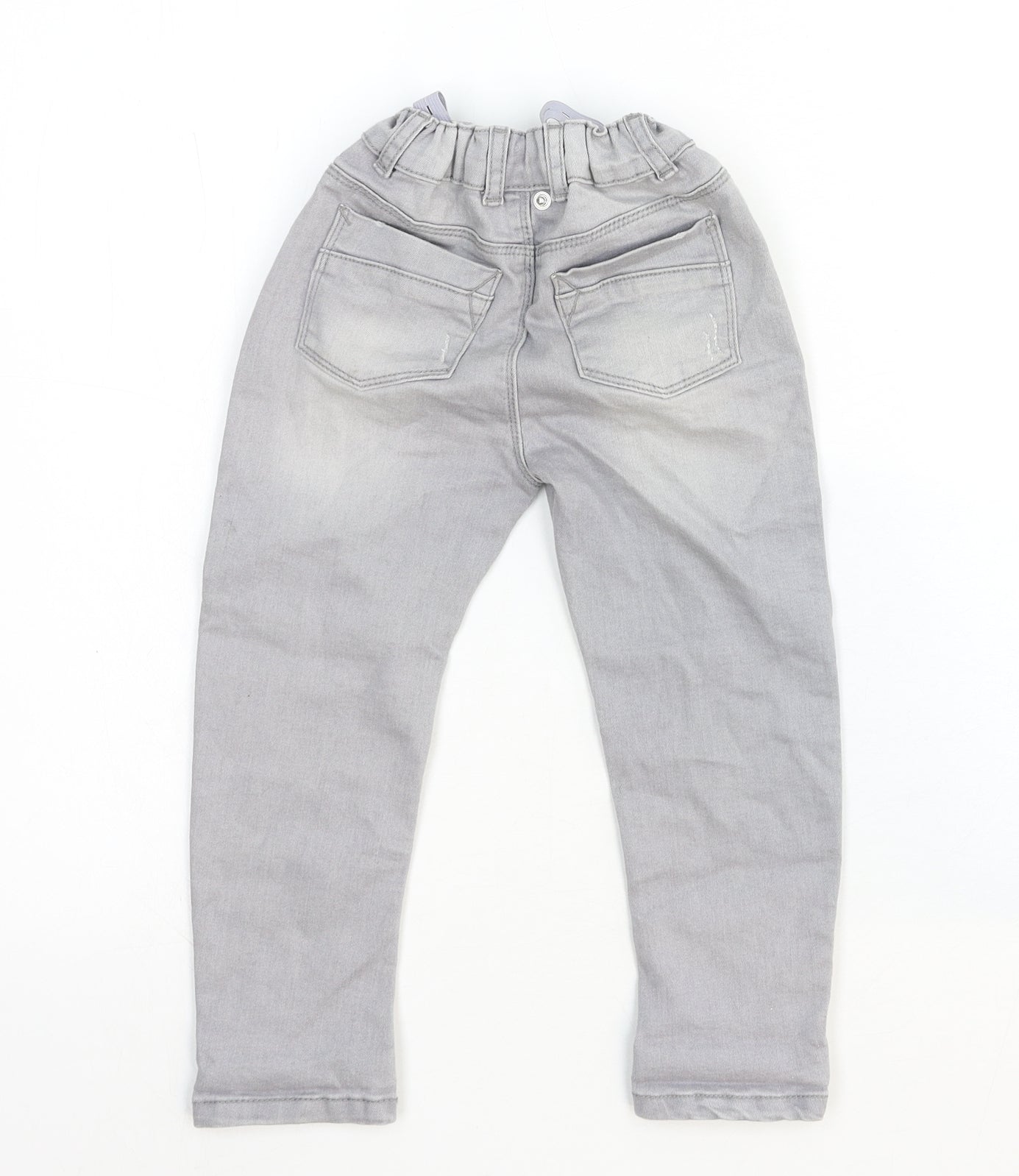 Primark Girls Grey Cotton Skinny Jeans Size 2-3 Years Regular Snap