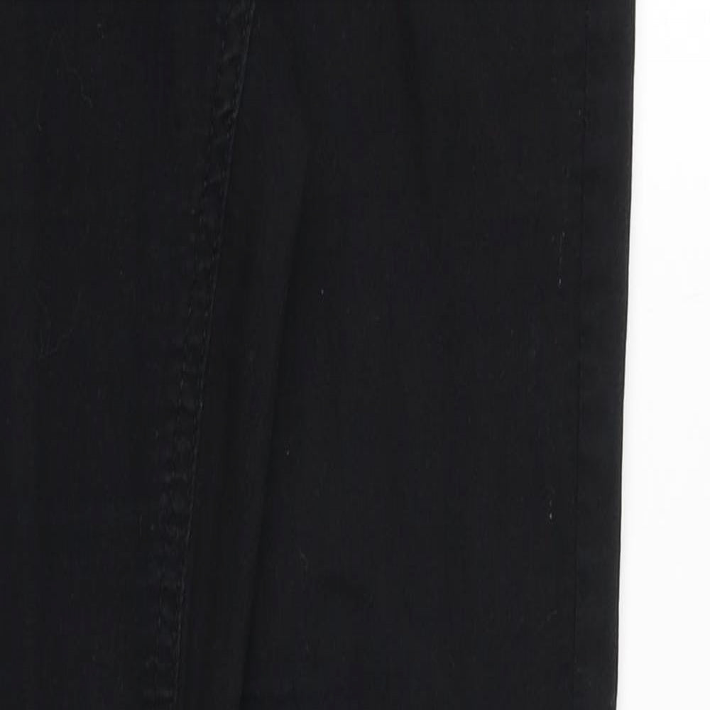 Marks and Spencer Womens Black Cotton Jegging Jeans Size 10 Slim Zip